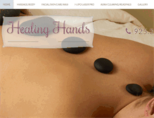 Tablet Screenshot of healinghandssalon.net